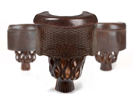 Hand-tooled, genuine leather pockets for greater ball absorption